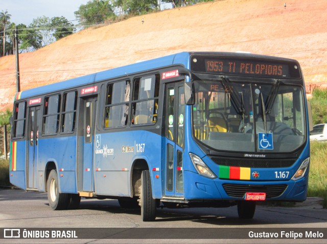 Cidade Alta Transportes 1.167 na cidade de Paulista, Pernambuco, Brasil, por Gustavo Felipe Melo. ID da foto: 8173843.