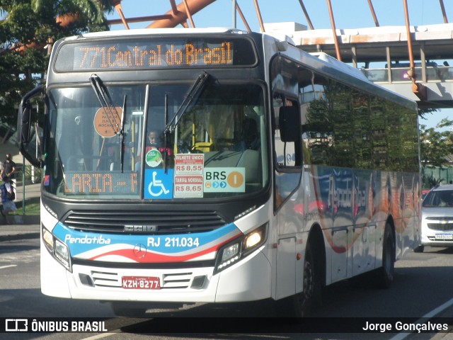 Viação Pendotiba RJ 211.034 na cidade de Rio de Janeiro, Rio de Janeiro, Brasil, por Jorge Gonçalves. Número da foto: #8171964.