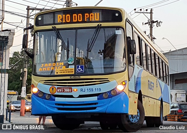 Master Transportes Coletivos de Passageiros RJ 159.119 na cidade de Nilópolis, Rio de Janeiro, Brasil, por Claudio Luiz. Número da foto: #8171927.