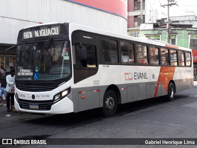 Evanil Transportes e Turismo RJ 132.002 na cidade de Nova Iguaçu, Rio de Janeiro, Brasil, por Gabriel Henrique Lima. ID da foto: 8173027.