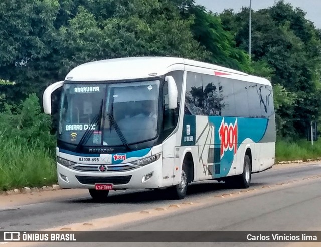 Auto Viação 1001 RJ 108.695 na cidade de Saquarema, Rio de Janeiro, Brasil, por Carlos Vinícios lima. Número da foto: #8173605.