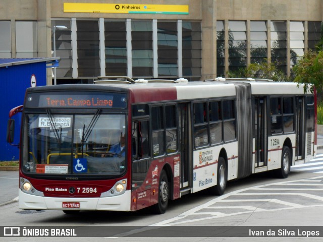 Viação Campo Belo 7 2594 na cidade de São Paulo, São Paulo, Brasil, por Ivan da Silva Lopes. Número da foto: #8172331.