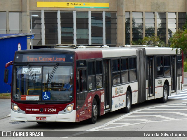 Viação Campo Belo 7 2594 na cidade de São Paulo, São Paulo, Brasil, por Ivan da Silva Lopes. ID da foto: 8172331.