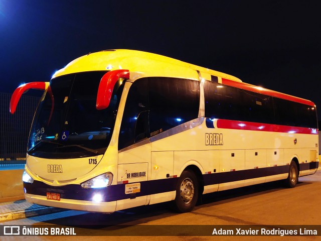 Breda Transportes e Serviços 1715 na cidade de Praia Grande, São Paulo, Brasil, por Adam Xavier Rodrigues Lima. ID da foto: 8177081.