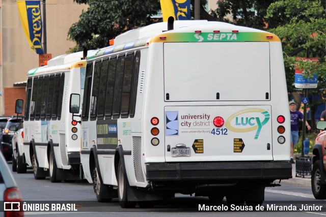 SEPTA - Southeastern Pennsylvania Transportation Autority 4512 na cidade de Philadelphia, Pennsylvania, Estados Unidos, por Marcelo Sousa de Miranda Júnior. Número da foto: #8176534.