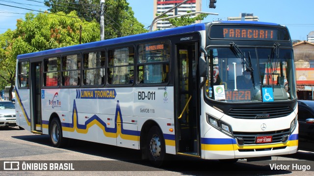 Belém Rio Transportes BD-011 na cidade de Belém, Pará, Brasil, por Victor Hugo. Número da foto: #8175021.