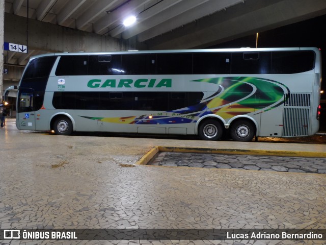 Viação Garcia 7116 na cidade de Araraquara, São Paulo, Brasil, por Lucas Adriano Bernardino. ID da foto: 8175715.