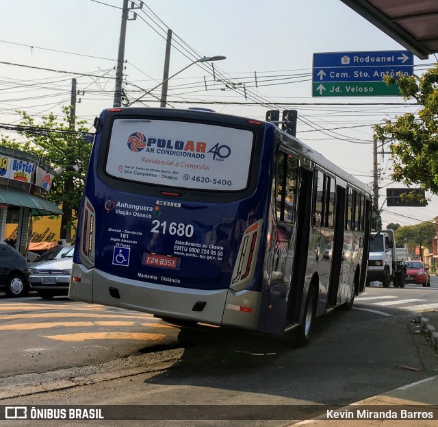 Viação Osasco 21.680 na cidade de Osasco, São Paulo, Brasil, por Kevin Miranda Barros. ID da foto: 8175203.