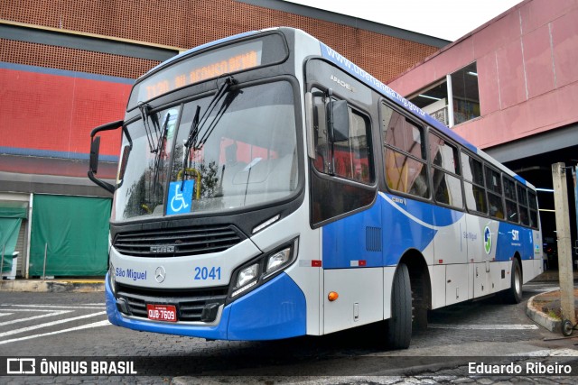 Transporte Urbano São Miguel 2041 na cidade de Uberlândia, Minas Gerais, Brasil, por Eduardo Ribeiro. ID da foto: 8175676.