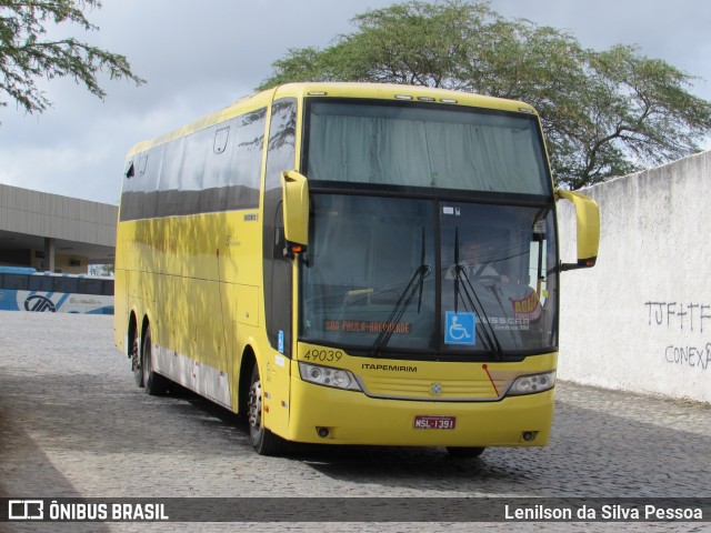 Viação Itapemirim 49039 na cidade de Caruaru, Pernambuco, Brasil, por Lenilson da Silva Pessoa. ID da foto: 8177022.