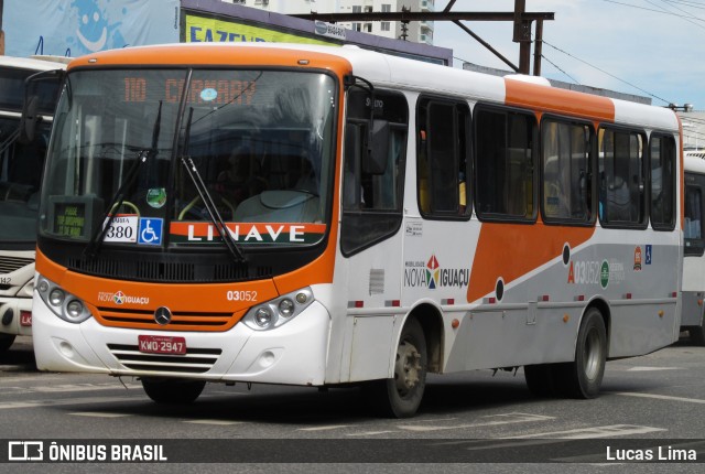 Linave Transportes A03052 na cidade de Nova Iguaçu, Rio de Janeiro, Brasil, por Lucas Lima. ID da foto: 8176506.