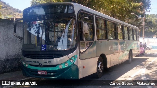 Viação Grande Vitória 6730 na cidade de Vitória, Espírito Santo, Brasil, por Carlos Gabriel  Malacarne. ID da foto: 8174424.