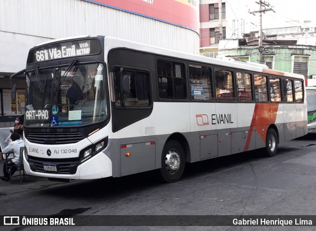 Evanil Transportes e Turismo RJ 132.048 na cidade de Nova Iguaçu, Rio de Janeiro, Brasil, por Gabriel Henrique Lima. ID da foto: 8175688.