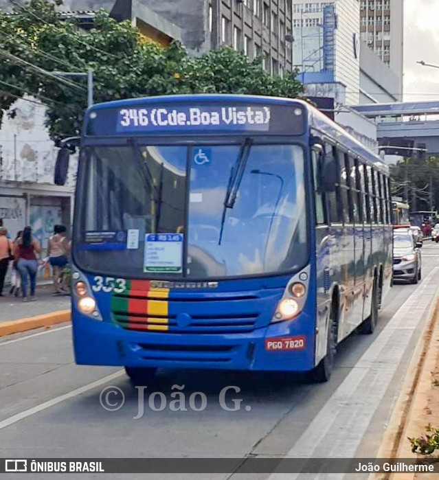 Borborema Imperial Transportes 353 na cidade de Recife, Pernambuco, Brasil, por João Guilherme. ID da foto: 8179434.