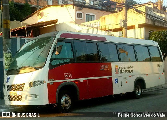 Transwolff Transportes e Turismo 7 8429 na cidade de São Paulo, São Paulo, Brasil, por Felipe Goncalves do Vale. Número da foto: #8177728.