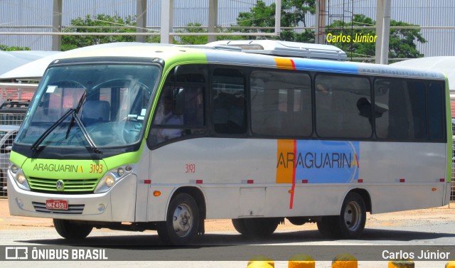 Viação Araguarina 3193 na cidade de Goiânia, Goiás, Brasil, por Carlos Júnior. ID da foto: 8179626.