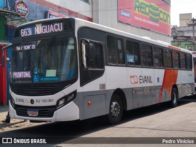 Evanil Transportes e Turismo RJ 132.061 na cidade de Nova Iguaçu, Rio de Janeiro, Brasil, por Pedro Vinicius. Número da foto: #8178812.