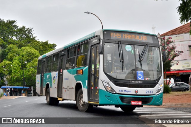 Transporte Urbano São Miguel 2133 na cidade de Uberlândia, Minas Gerais, Brasil, por Eduardo Ribeiro. ID da foto: 8178530.